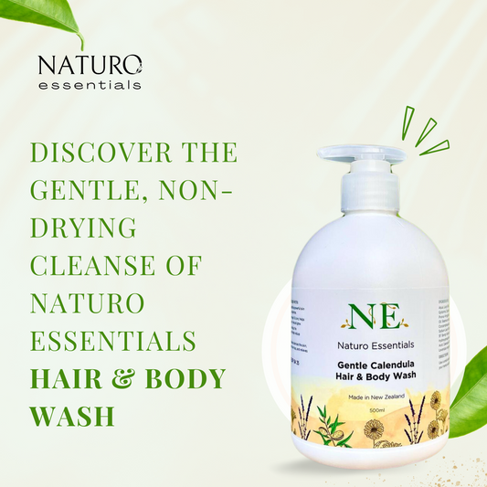 🌿 Discover the Gentle, Non-Drying Cleanse of "Naturo Essentials Hair & Body Wash"